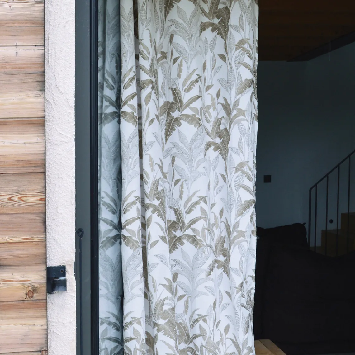 3S. x Home Rideau ameublement jacquard chenille 140x260 VEDILLIA - blanc Outlet