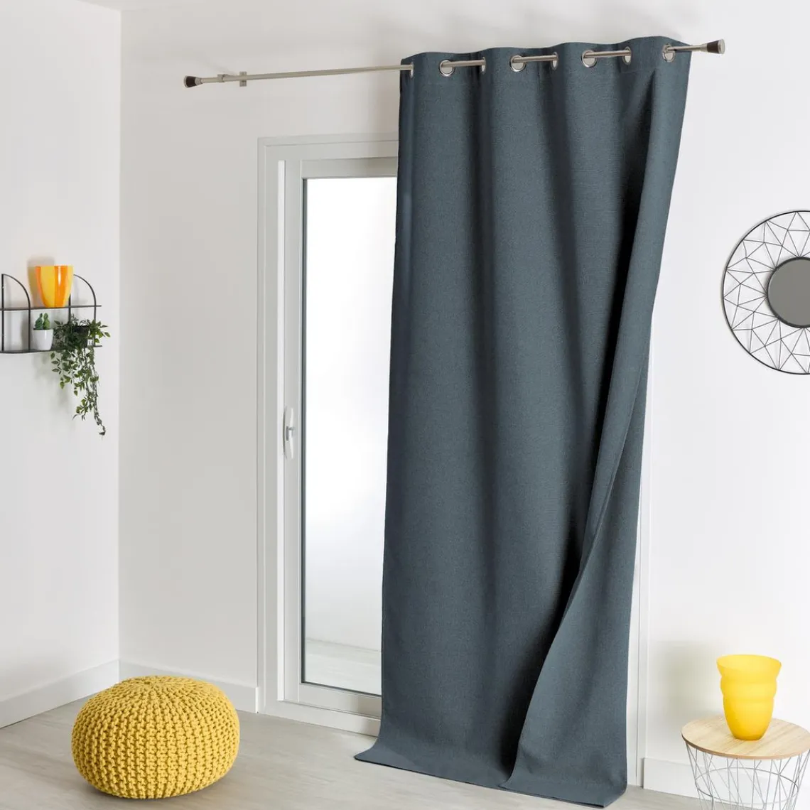 3S. x Home Rideau Ameublement Occultant Double Face 135x260 - Anthracite Online