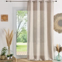 3S. x Home Rideau ameublement uni natte 140x260 NATURO - lin Sale