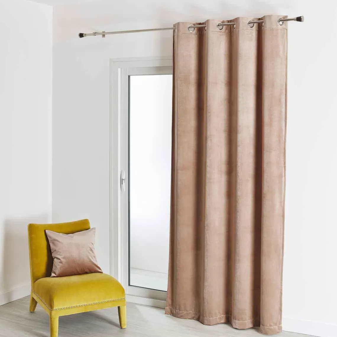 3S. x Home Rideau d'Ameublement Uni Lin 135X260 cm VELOURS Clearance