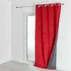 3S. x Home Rideau d'Ameublement Velours Double Polaire 135x280 cm VELVETA - Rouge Outlet