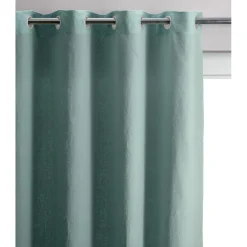 Maison Vivaraise Rideau en lin stonewashed Zeff Vert de gris New