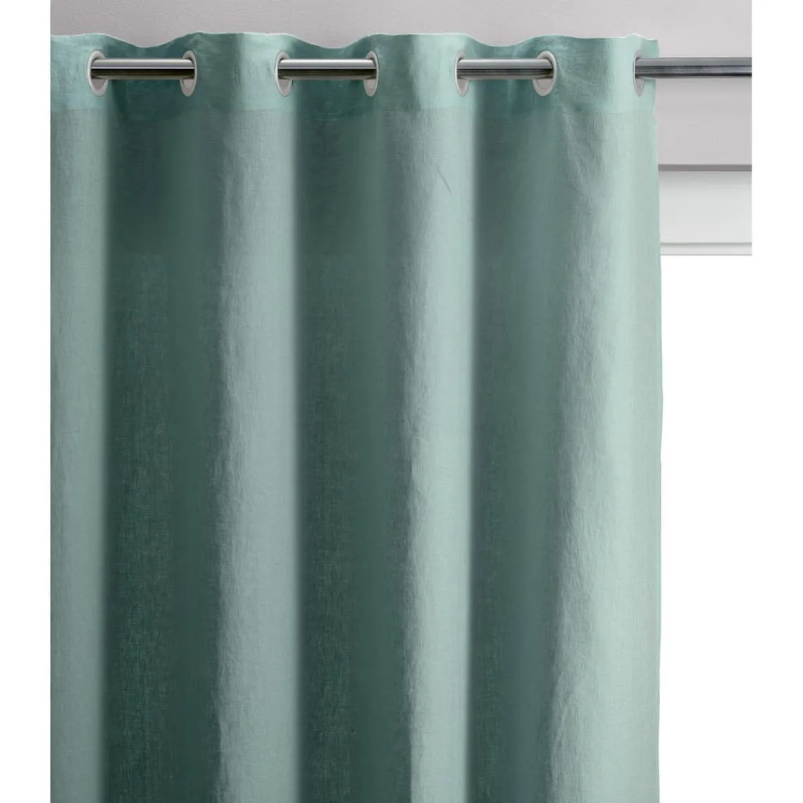 Maison Vivaraise Rideau en lin stonewashed Zeff Vert de gris New