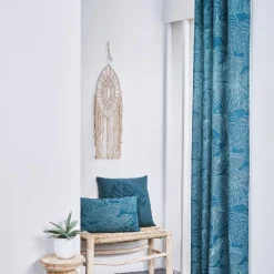 Today Rideau KALI Magdalena 140 x 240 cm en coton Bleu Outlet