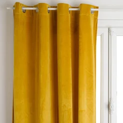 3S. x Home Rideau Occultant en Velours Ocre Jaune Moutarde Outlet