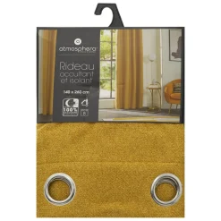 3S. x Home Rideau occultant et isolant thermique 140x260cm - ocre Outlet
