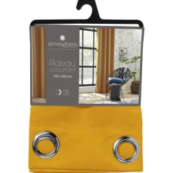 3S. x Home Rideau Occultant Ocre 140 x 260 cm Discount