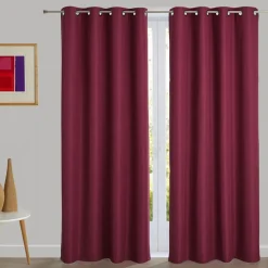 Becquet Rideau occultant thermique aspect natté - rose pivoine Sale