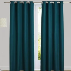 Becquet Rideau Occultant thermique aspect natté bleu canard Clearance