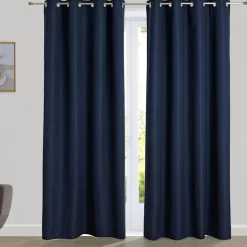 Becquet Rideau occultant thermique aspect natté - Bleu Marine Best