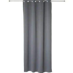 3S. x Home Rideau occultant uni gris 140x260 Outlet