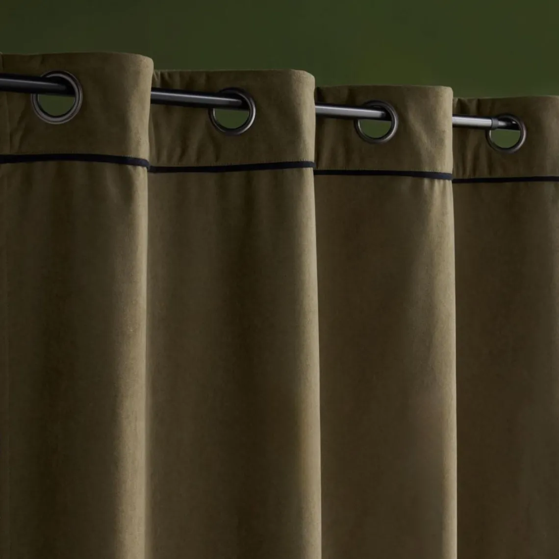 Today Rideau Velour occultant-isolant en Polyester 140 x 240 MATCHA Matcha Marron New