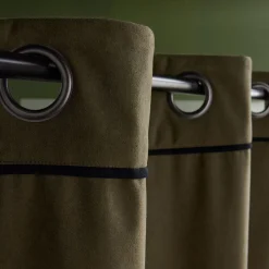 Today Rideau Velour occultant-isolant en Polyester 140 x 240 MATCHA Matcha Marron New