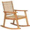 Nordlys Rocking chair intérieur extérieur en acacia et corde Marron New