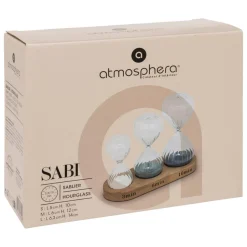 3S. x Home Sablier en verre et bois Lit New