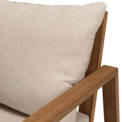 Macabane Salon de jardin 5 places BONIFACIO acacia huilé VICK Discount