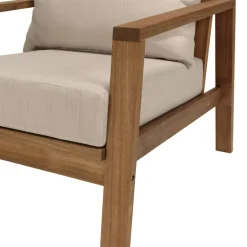 Macabane Salon de jardin 5 places BONIFACIO acacia huilé VICK Discount