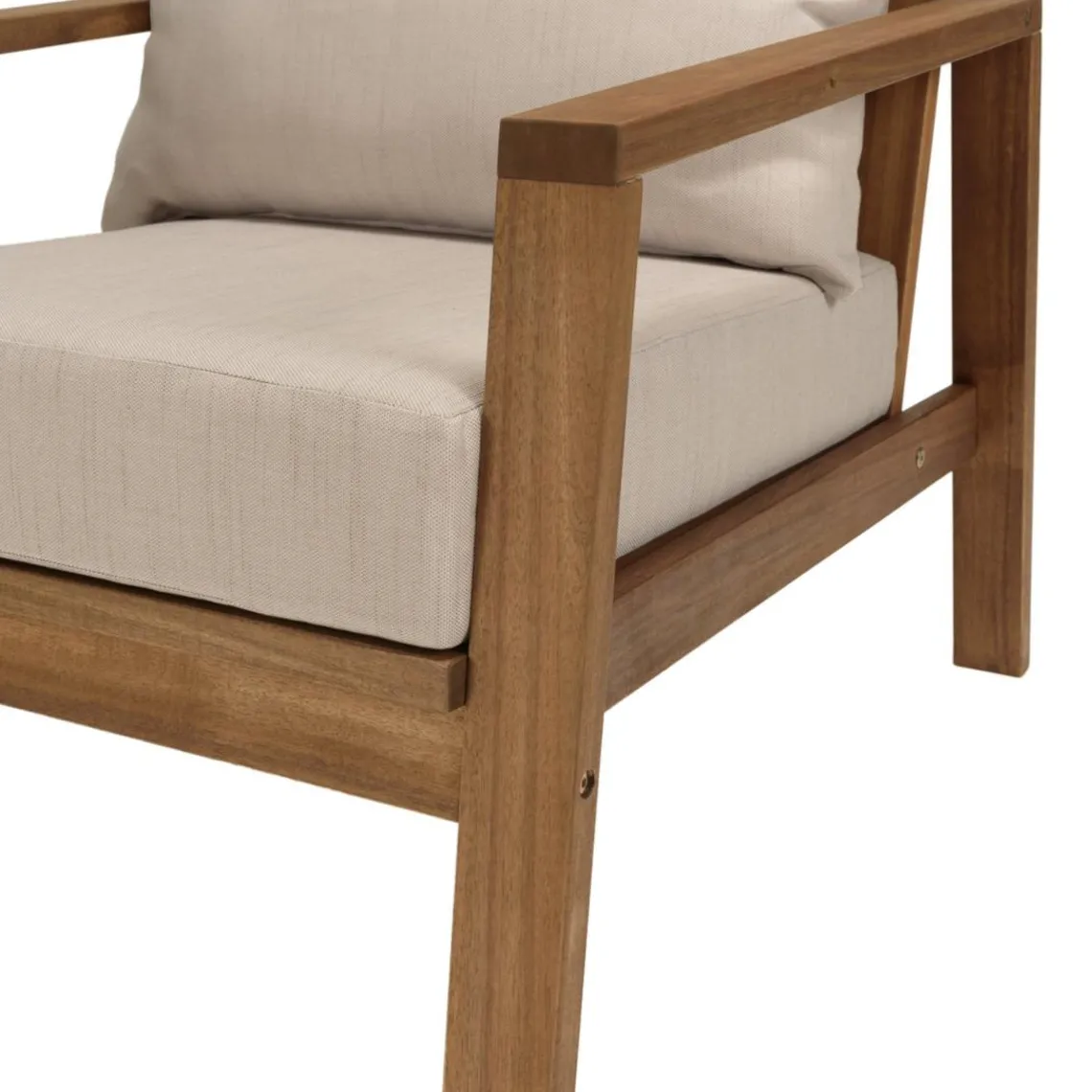 Macabane Salon de jardin 5 places BONIFACIO acacia huilé VICK Discount