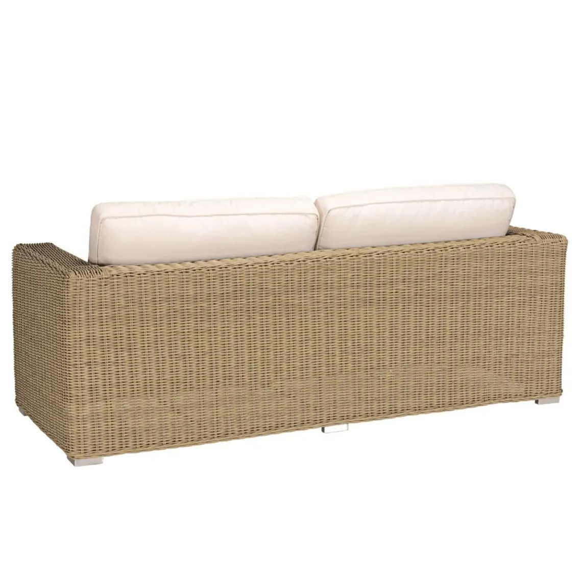 Macabane Salon de jardin 5 places en rotin synthétique taupe KALLY Beige Hot