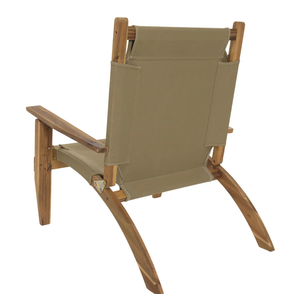 Macabane SALON DE JARDIN EN BOIS ACACIA 2 pers - 2 fauteuils et 1 table basse 63,5 x 36 cm New