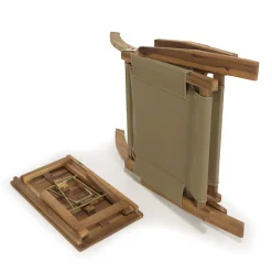 Macabane SALON DE JARDIN EN BOIS ACACIA 2 pers - 2 fauteuils et 1 table basse 63,5 x 36 cm New