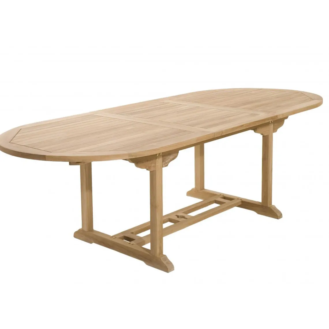 Macabane SALON DE JARDIN EN BOIS TECK 8/10 pers : Ensemble de jardin: 1 Table ovale extensible 180*240/100 cm et 6 chaises