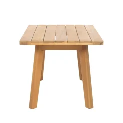 3S. x Home Salon de jardin en rotin et bois massif avec tissu beige TEMUCO style scandinave Best