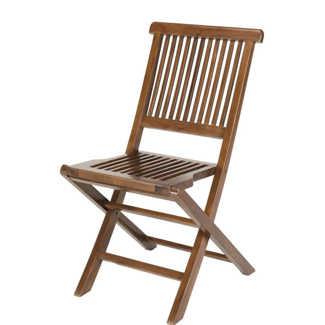 Macabane Salon de jardin HANNA en bois teck huilé 8/10 personnes - ensemble de jardin : 1 table rectangulaire pieds croisés extensible 180*240/100 cm et 6 chaises. Beige New