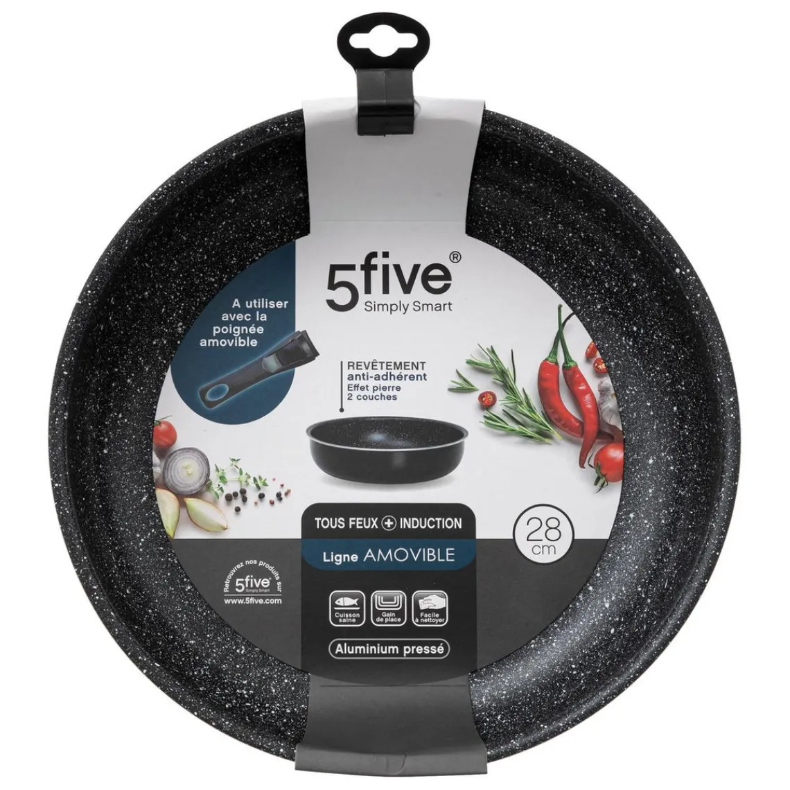 3S. x Home Sauteuse aluminium pressé amovible 28 cm