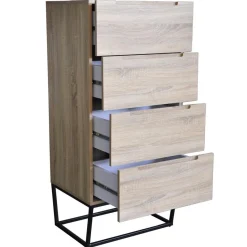 3S. x Home Semainier LOGAM 4 tiroirs Chêne clair Online