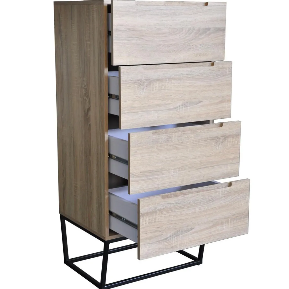 3S. x Home Semainier LOGAM 4 tiroirs Chêne clair Online