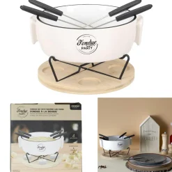 3S. x Home Service À Fondue Chauffe-Plat Et Pique X4 M4voir Hot