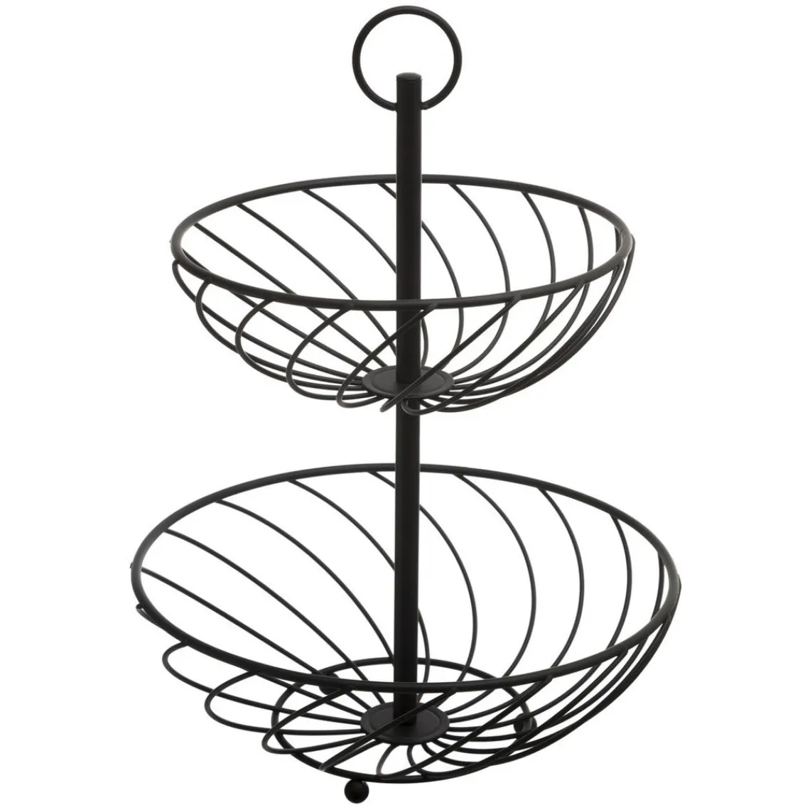 3S. x Home Serviteur à 2 Étages Torsade Noir Discount