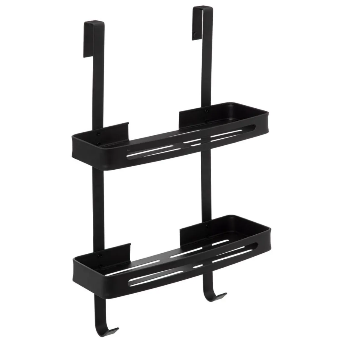 3S. x Home Serviteur de douche 2 niveaux stick adhésif noir New