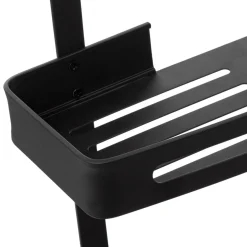 3S. x Home Serviteur de douche 2 niveaux stick adhésif noir New