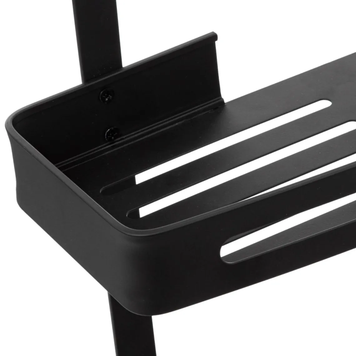 3S. x Home Serviteur de douche 2 niveaux stick adhésif noir New