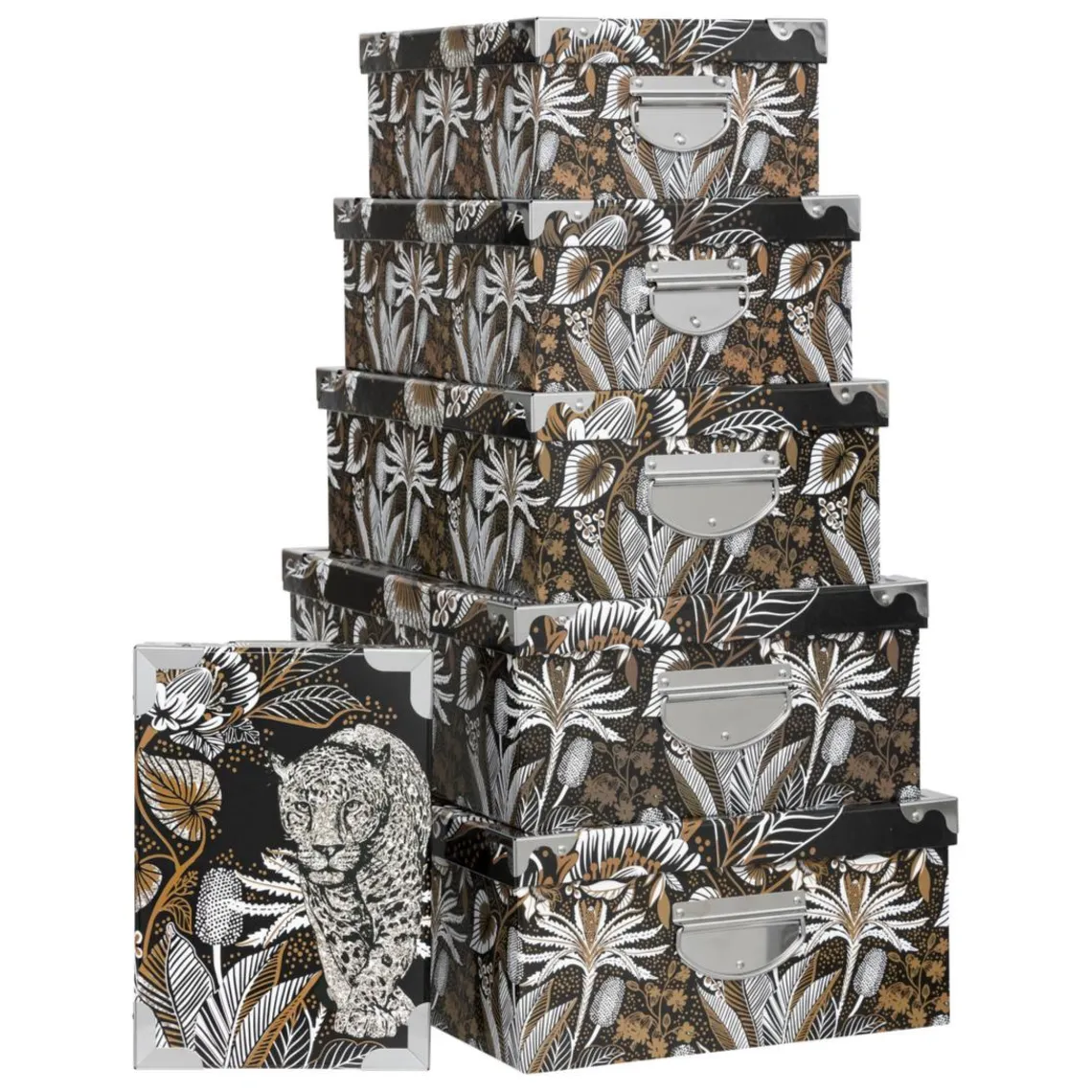 3S. x Home Set 6 Boites coins en métal Panther New