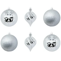 3S. x Home Set 6 boules Argent et Blanc Online