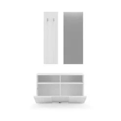 3S. x Home Set 3 pieces meuble d'entrée blanc Clearance