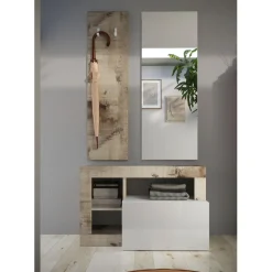 3S. x Home Set 3 pieces meuble d'entrée blanc tons bois Online