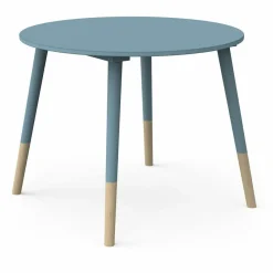 3 SUISSES Set 1 Table et 2 chaises FIRMIANA bleu orage et pin naturel