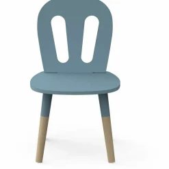 3 SUISSES Set 1 Table et 2 chaises FIRMIANA bleu orage et pin naturel