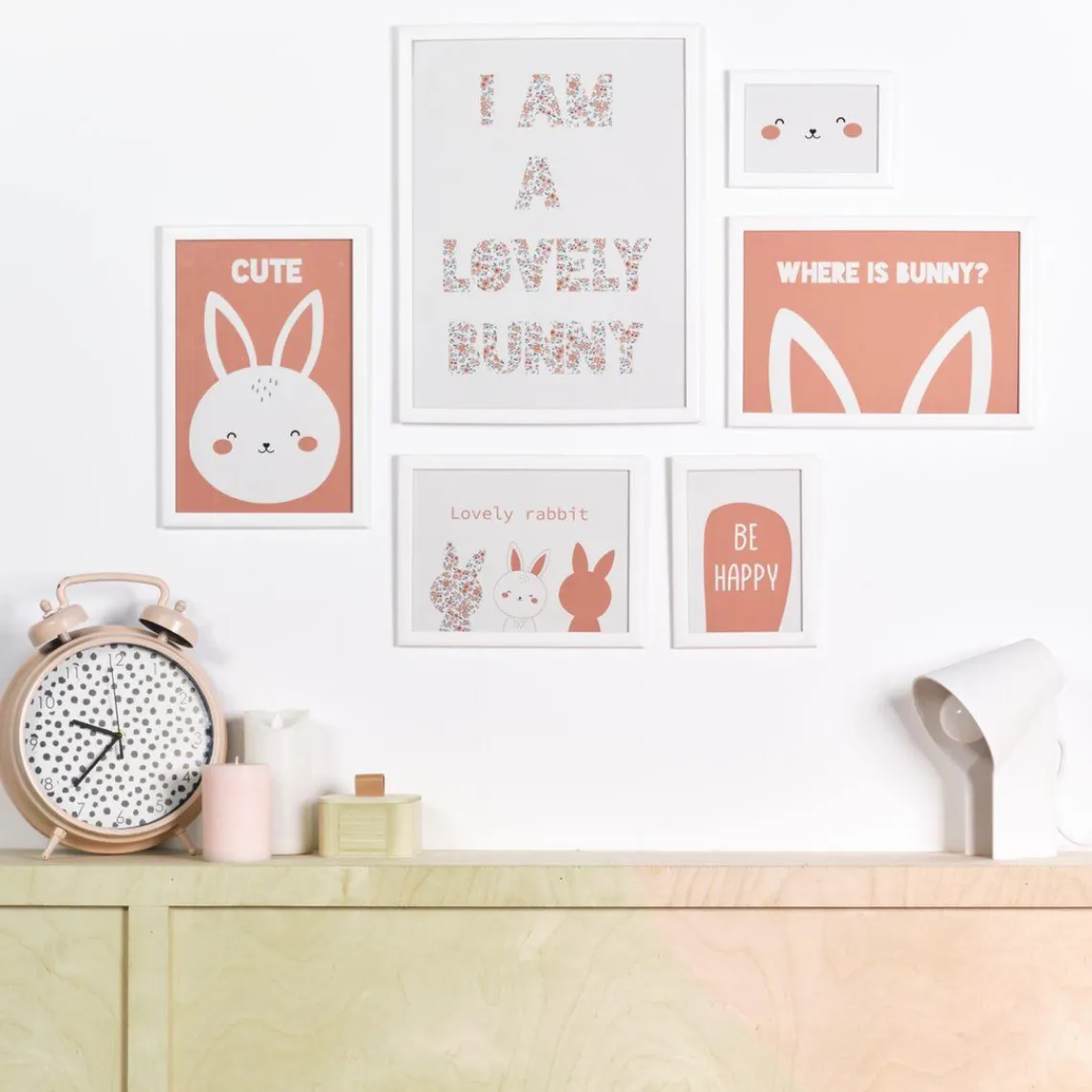 Today Set de 6 Cadres Blancs - Lapin Clearance