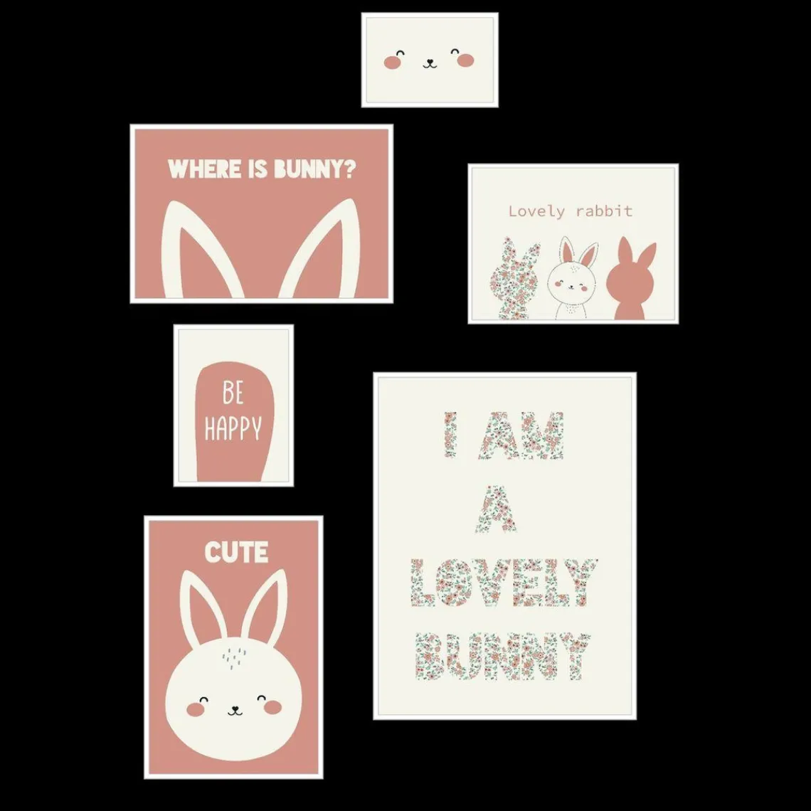 Today Set de 6 Cadres Blancs - Lapin Clearance