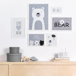 3 SUISSES Set de 6 Cadres Blancs - Ours Outlet