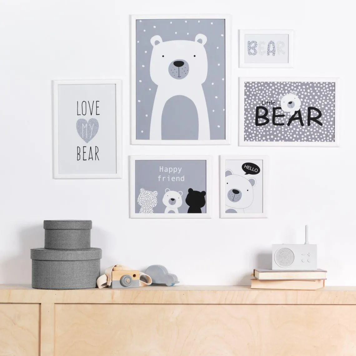 3 SUISSES Set de 6 Cadres Blancs - Ours Outlet