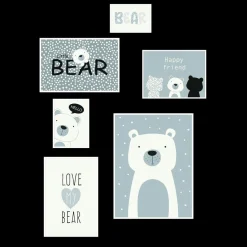 3 SUISSES Set de 6 Cadres Blancs - Ours Outlet