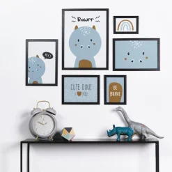 Today Set de 6 Cadres Noirs - Dino Discount