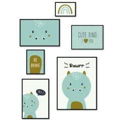 Today Set de 6 Cadres Noirs - Dino Discount