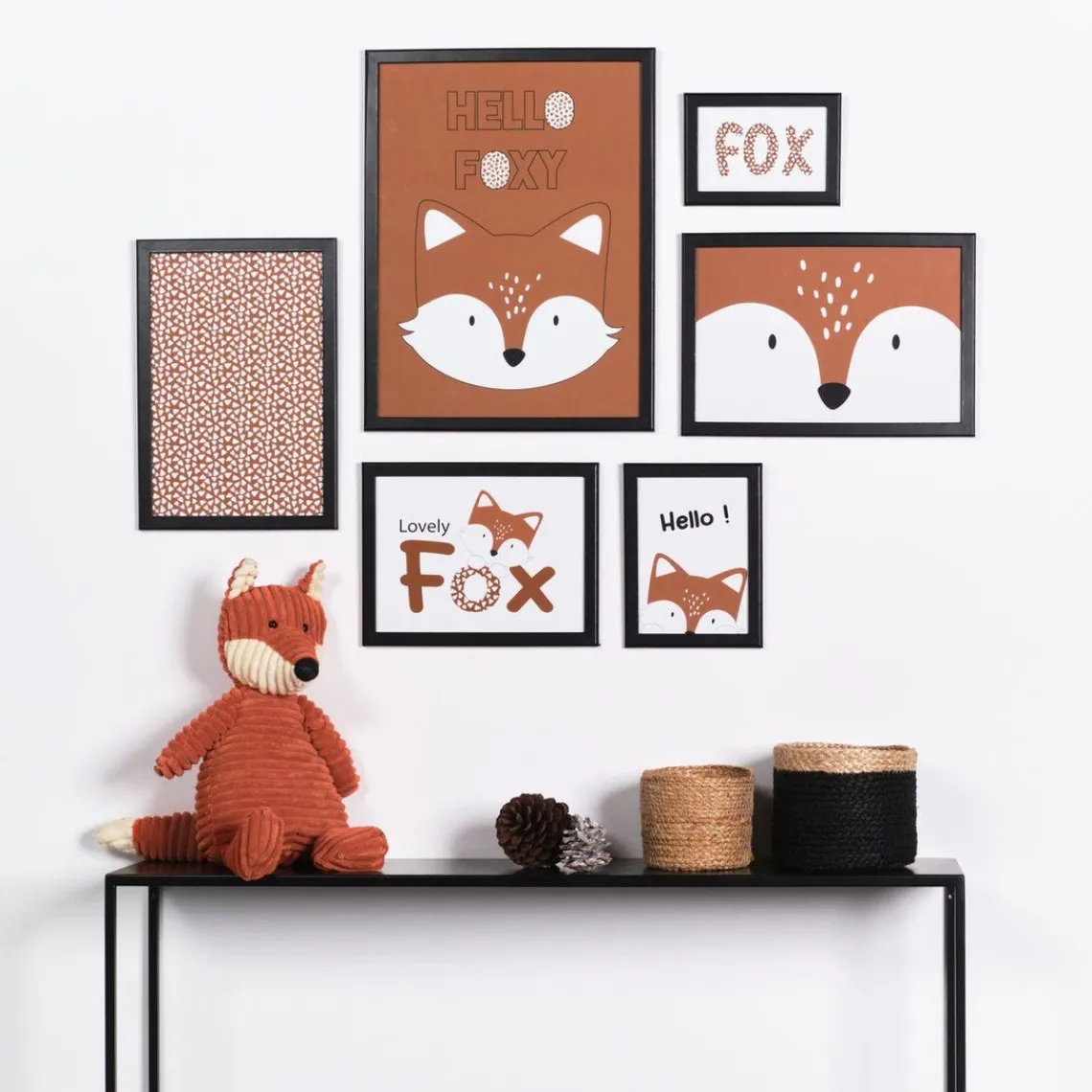 3 SUISSES Set de 6 Cadres Noirs - Renard Clearance